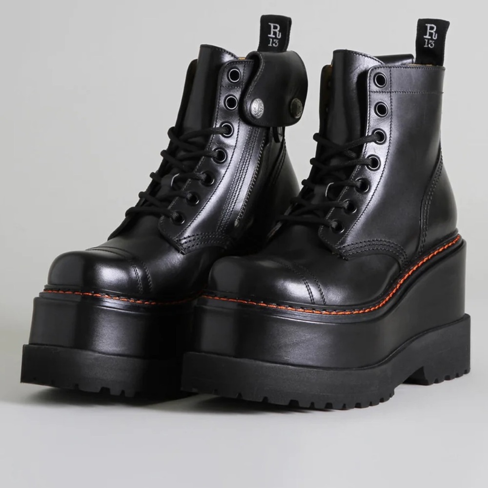 R13 JUMP ANKLE BOOTS STACKED PLATFORM BRAND NEW IN BOX 40